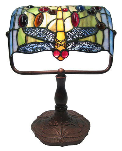 Tiffany Dragonfly Bankers Lamp